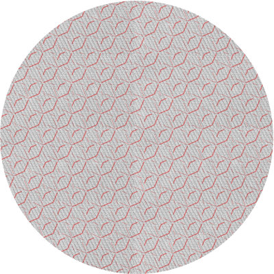 Tapis rouge/gris à motifs Jefferies