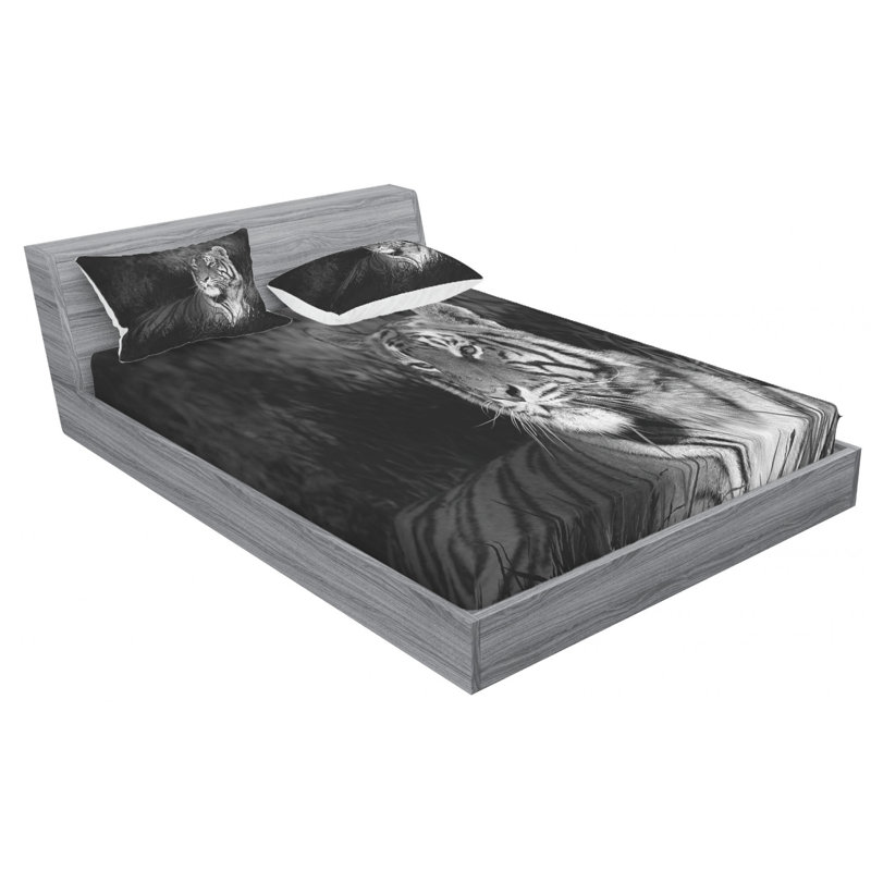 Microfiber Sheet Set, Queen Sheet Set with Fitted Sheet