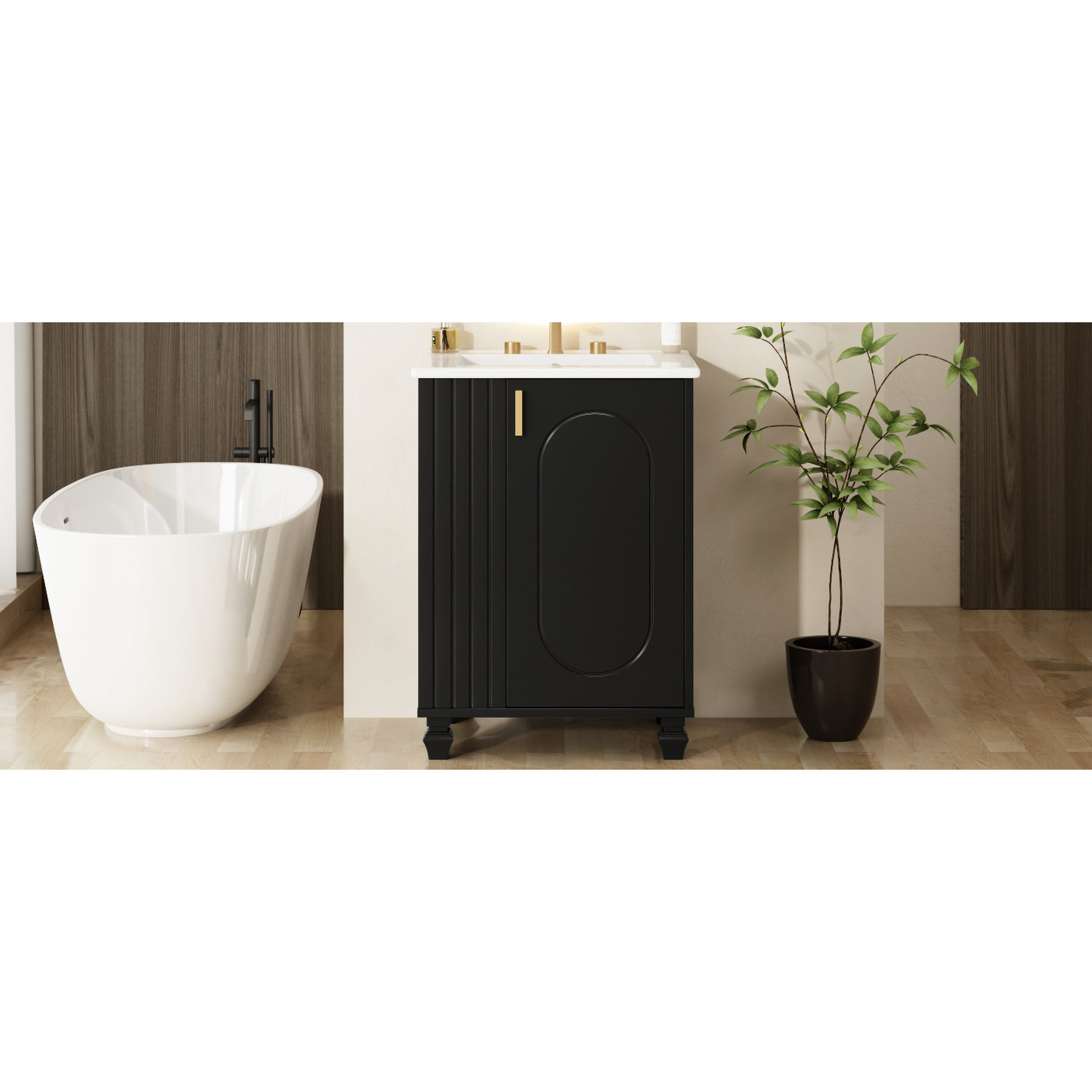 Beautiful view of Smooth-Finish Bathroom Vanities For Apartments