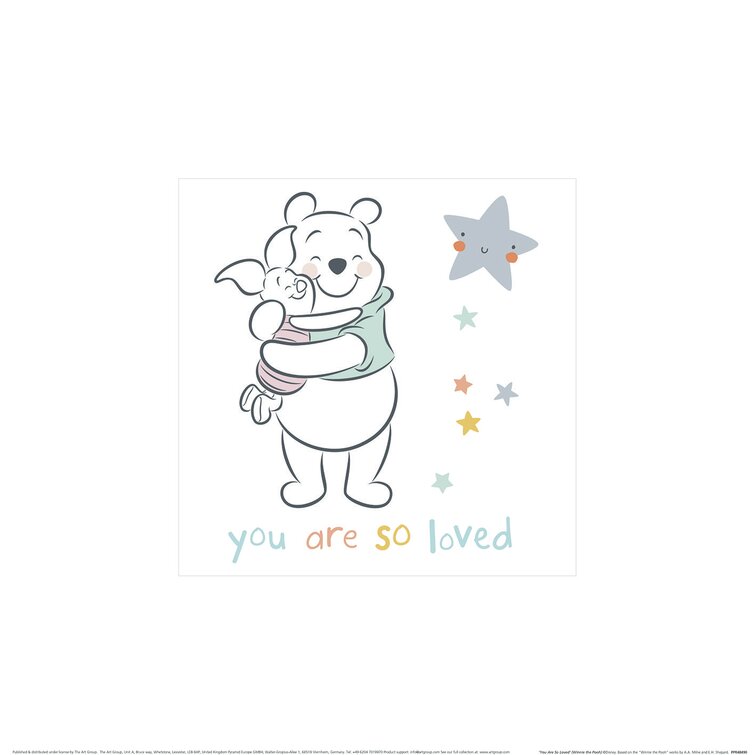 Winnie the Pooh (You Are So Loved) Paper Print