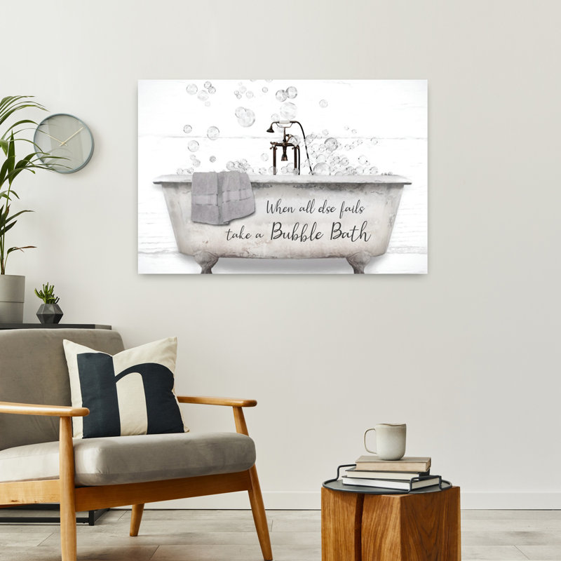 Take A Bubble Bath Abstract Contemporary Art, 24" H x 36" W