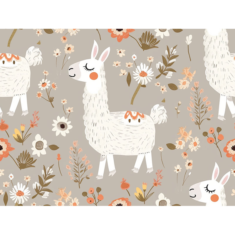 Coussin Llama, H 26 po x l 26 po