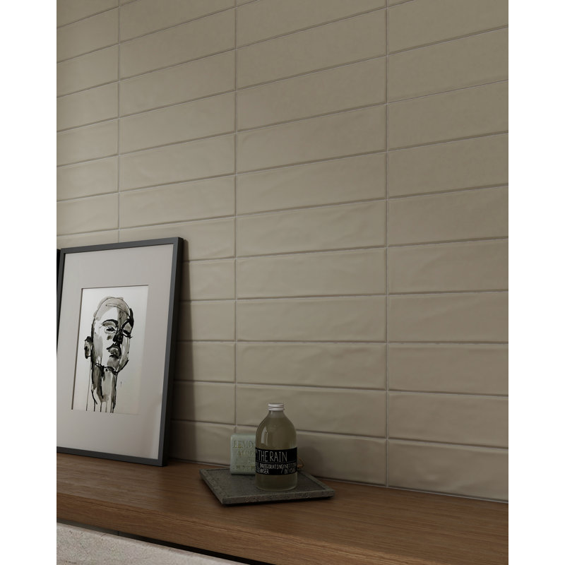 Chateau 3in.x12in. Ceramic Subway Tile, Greige Matte