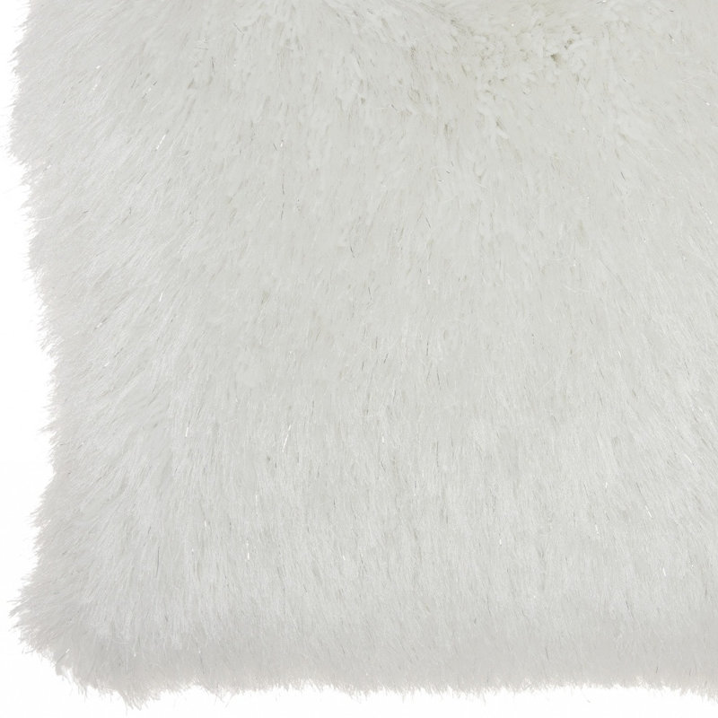 Coussin Super Shaggy, H 20 po x l 14 po, Blanc