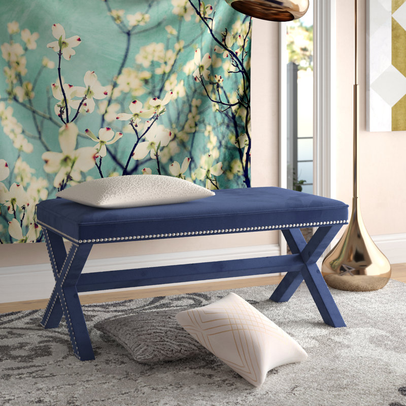 banc rembourré Katzer, Indigo