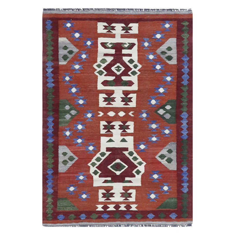 Ruby Red Kilim 3'4" x 4'10"