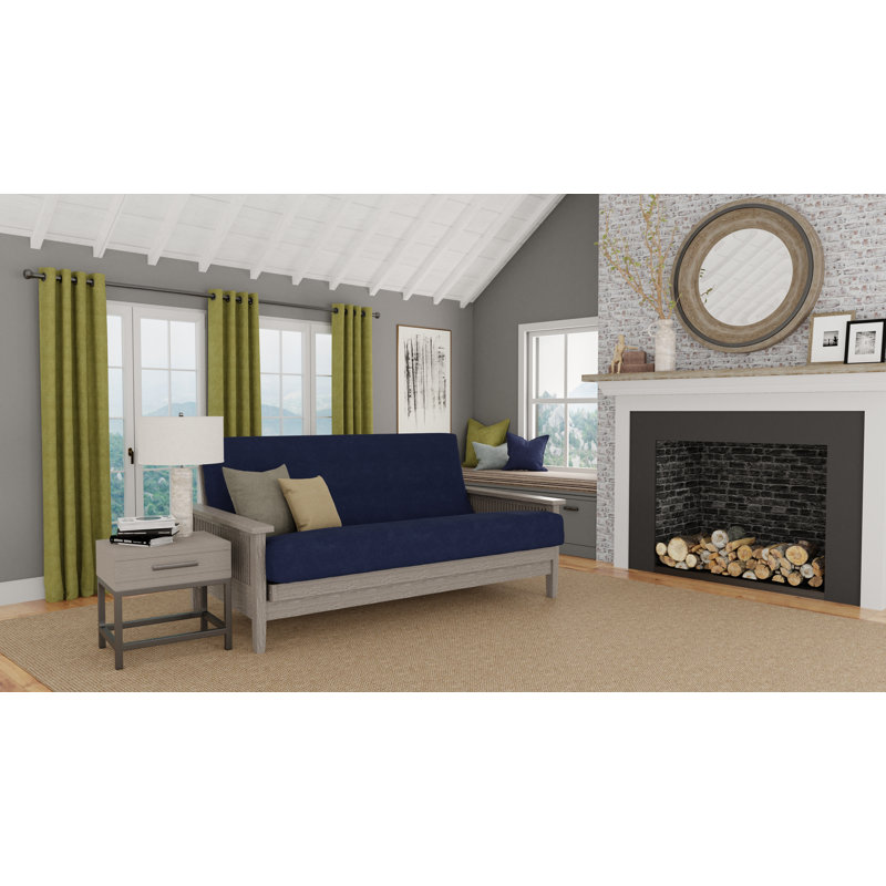 Housse pour futon à coussins carrés Leupp, Grand, Campanule