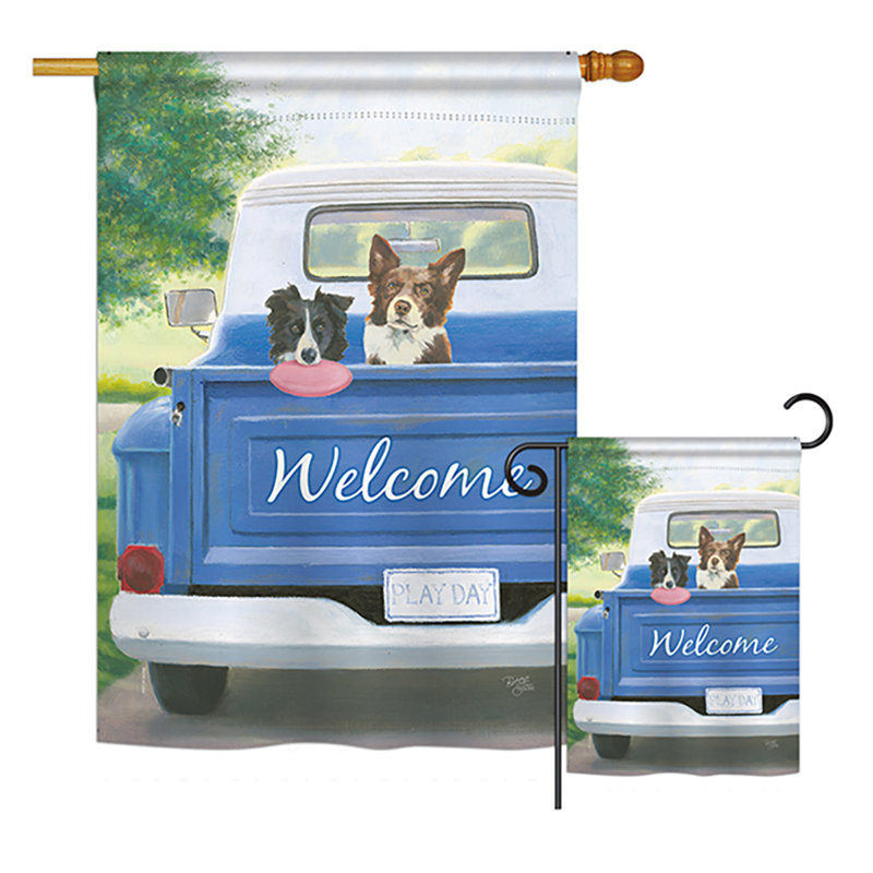 Ensemble de drapeaux en polyester 2 faces 40 x 28 po Play Day