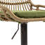 Ensemble de 2 tabourets de bar modernes pivotants avec repose-pieds pour cuisine et salle à manger (vert)-1475587403