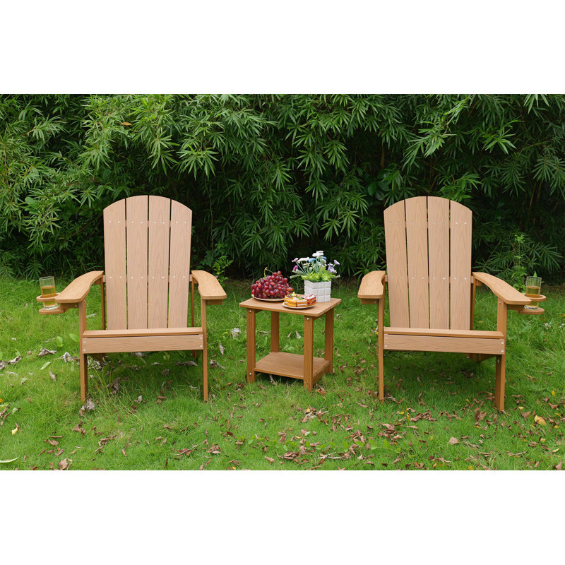 2-Piece All-Season Outdoor Lounge Chairs Perfect For Patio Chats & Garden Leisure Gatherings, Teak