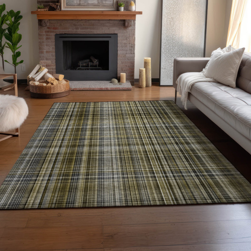 Premium Machine Washable Cerrito AMF541 Taupe Rug, Rectangle 5' x 7'6"