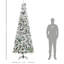 Arbre de Noël artificiel enneigé avec 600 branches de pin, pommes de pin et baies rouges-722708764