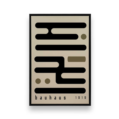 Bauhaus Minamlist Circuitry Canvas Print
