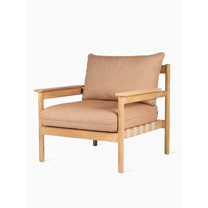Oda Outdoor Teak Lounge Chair, Sienna