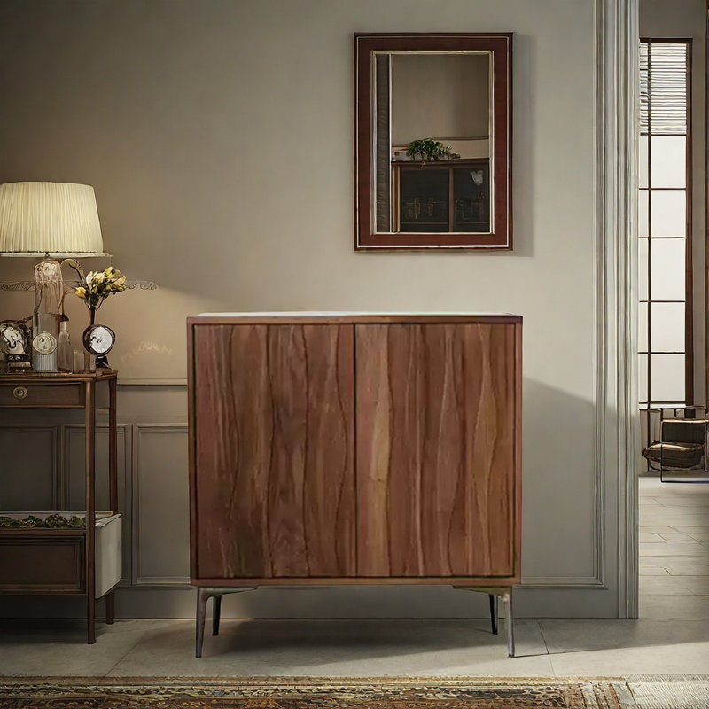 Armoire d'appoint moderne simple en noyer noir