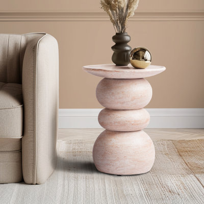 Stephanos Effect Stool End Table Durable Weatherproof Indoor and Outdoor Side Table by Ivy Bronx