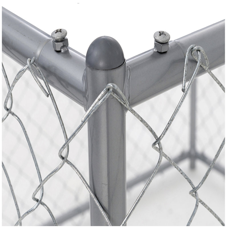 Lucky Dog Heavy Duty Galvanized Steel Chain Link Dog Kennel