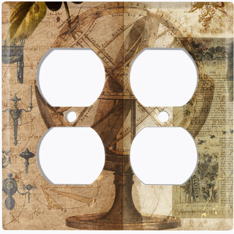 Plaque murale Rustic Globe Map