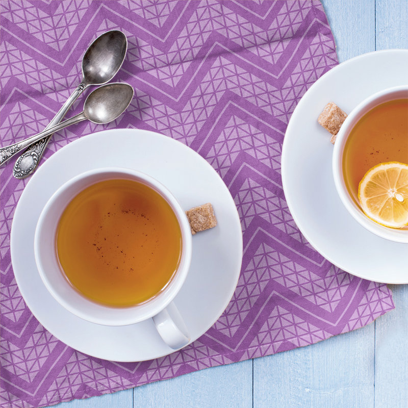 Stephenie Tea Towel Kitchen Towel, Violet, Cotton Twill