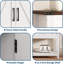 Buffet 47 pouces avec 4 portes de grange et tablette ouverte, console de rangement en bois-933264912
