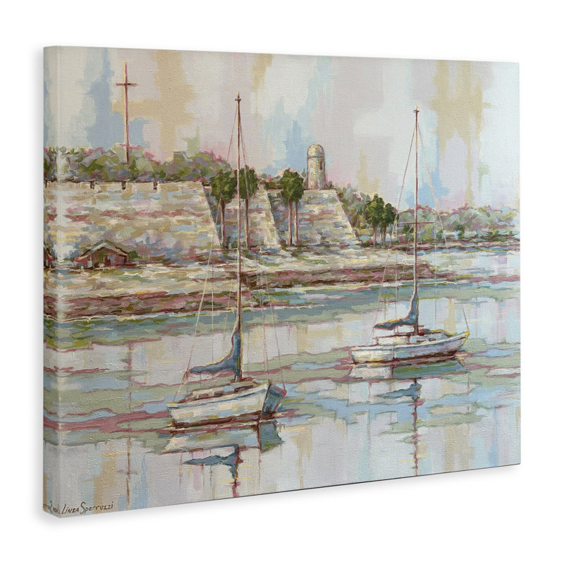 «Morning on the Matanzas Sail Sail», art mural par Linda Sperruche, H 16 po x l 20 po