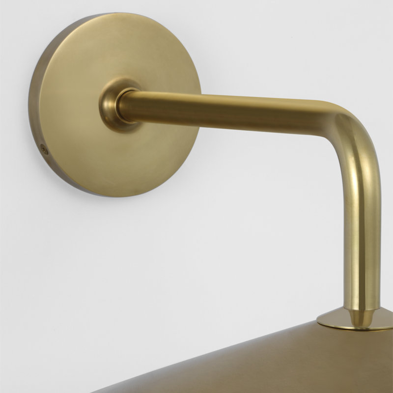 Amber Lewis Ponce 9" Sconce, Hand-Rubbed Antique Brass, 8.5" H x 13" W x 17" D, Brass