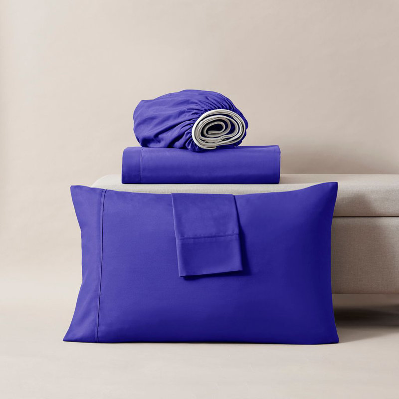 Ensemble de draps doux et respirant Hotel Collection, Bleu royal, Lit double