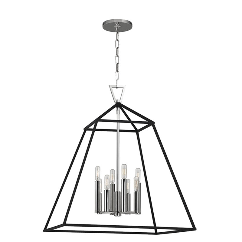 Webster 8 - Light Pendant, Polished Nickel