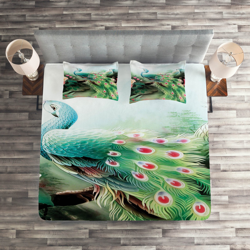 Peacock Eclectic Coverlet