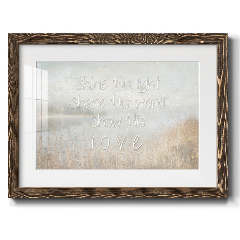 " Shine His Light ", Walnut, 18" H x 26" W x 1.5" D