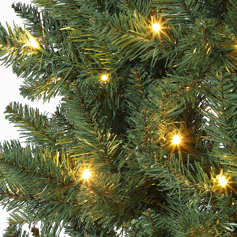 Arbre de Noël artificiel illuminé 6 / 7,5 / 9 pi, arbre de Noël avec lumières DEL, arbres de Noël artificiels minces, décorations de Noël pour le bureau, la maison