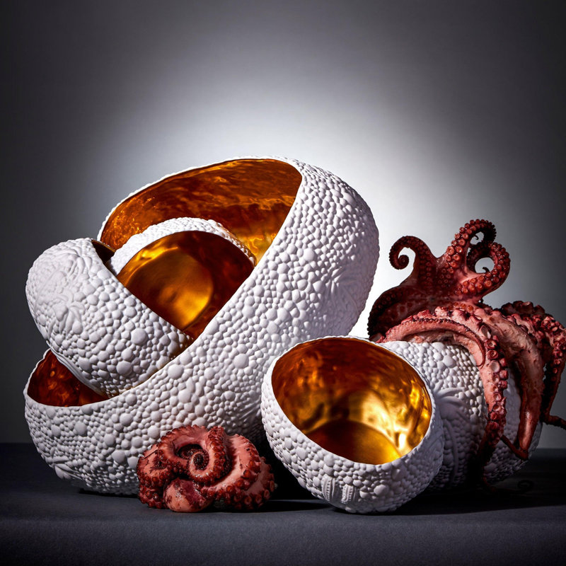 Haas Brothers 24k Gold Fruit Bowl