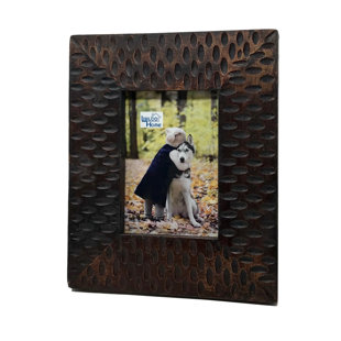 Brown Wood Embossed Picture Frame