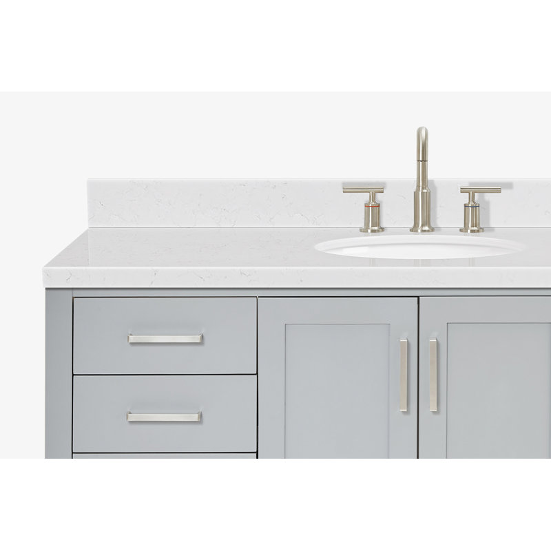 ARIEL Magnolia 54 Single Bathroom Vanity with Top, Gray
