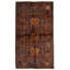Tapis bleu marine en laine noué à la main de conception unique 3 pi 9 po x 6 pi 7 po Pembrook New Age