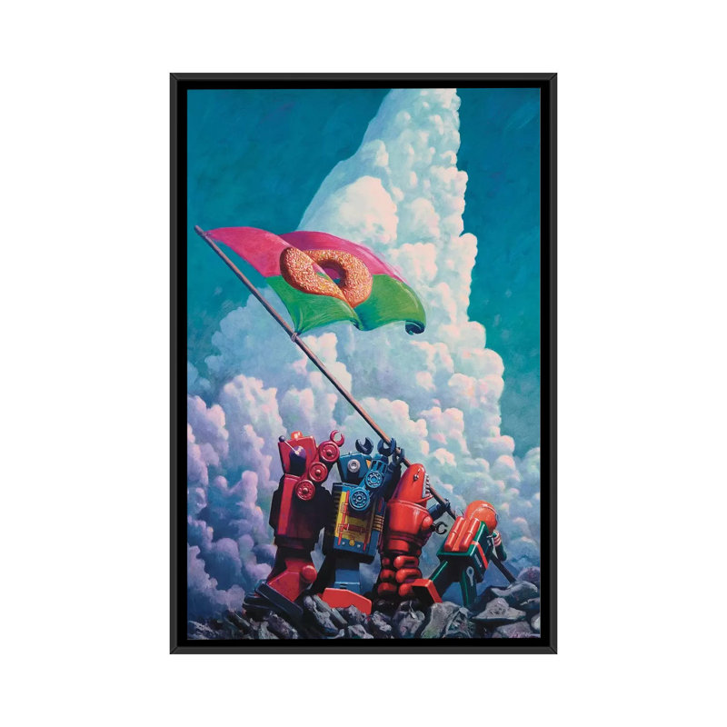 "Iogima" par Eric Joyner, impression sur toile, Toile avec cadre noir, Pas de tapis, H 26 po x l 18 po x P 1,5 po