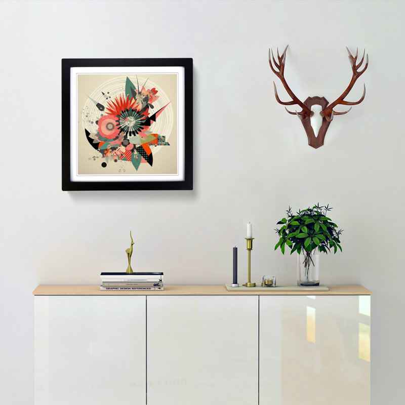 Single Picture Frame Print on Wood, Black
