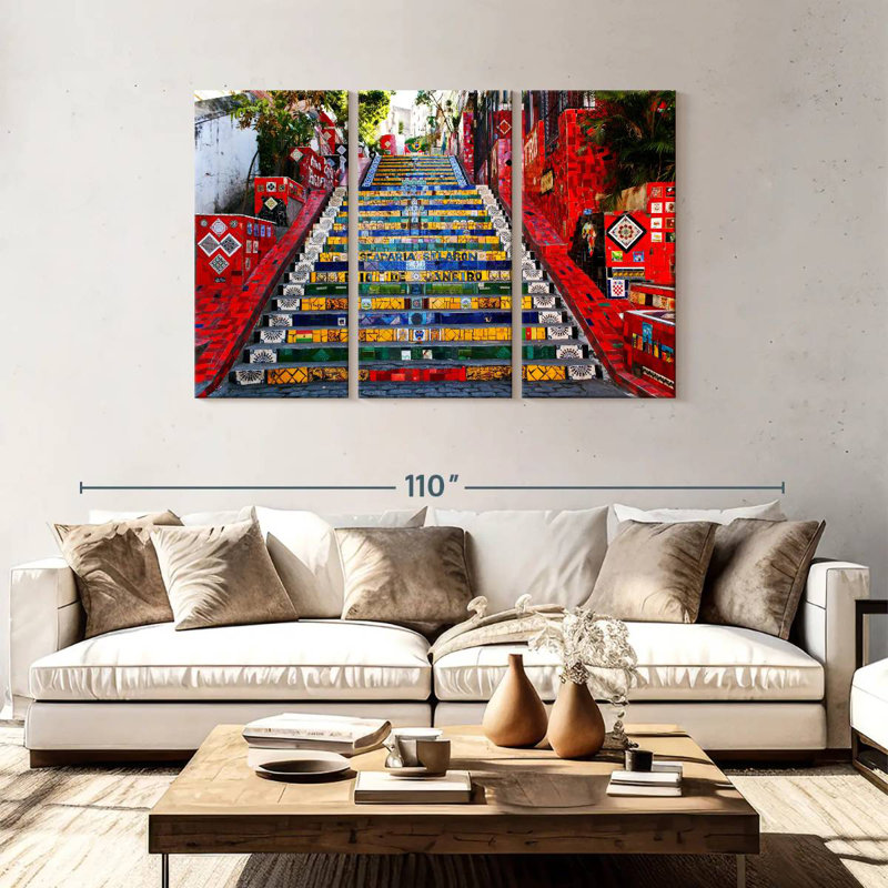 Sebbie Escadaria Selaron, 48" H x 74" W