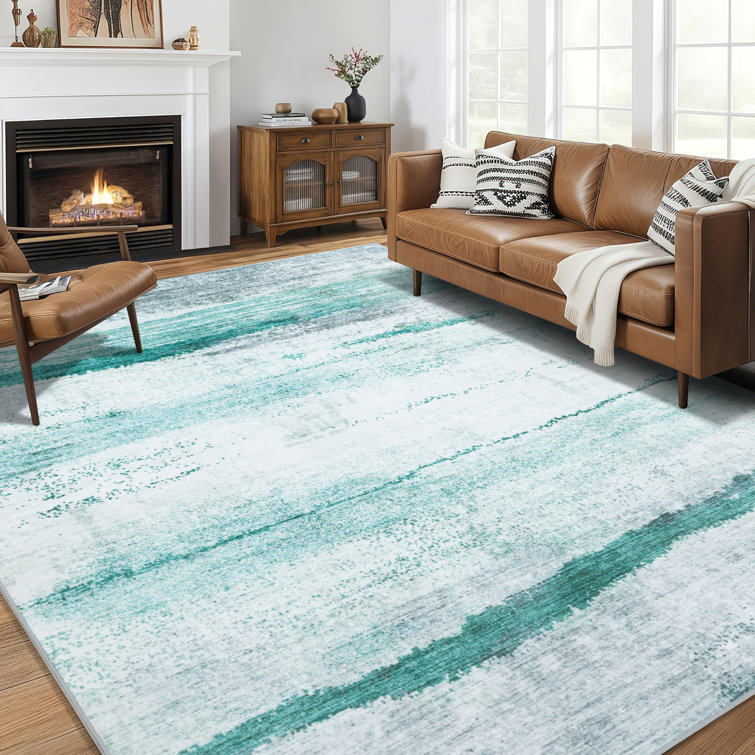 Tapis gris / blanc / vert Modern