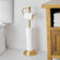 Bathroom Free Standing Toilet Paper Holder with Weighted Base, Gold