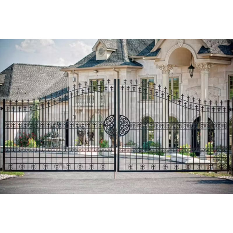 Black Metal Gate, 75" H x 96" W x 1" D
