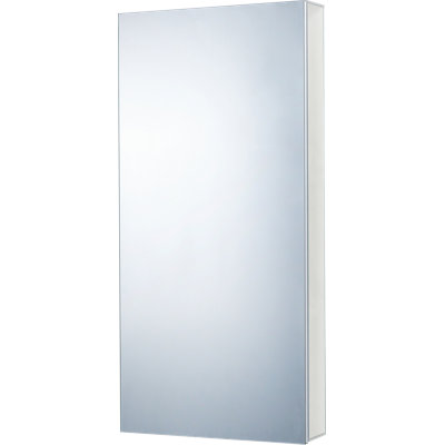 Aluminum Frameless Recessed or Surface Mount Medicine Cabinet with 165° Soft-Close Hinges and Adjustable Glass Shelves
