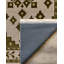 Tapis marocain beige en coton et polyester à imprimé numérique Minna Collection-1512719799