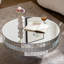 Table basse ronde avec miroir