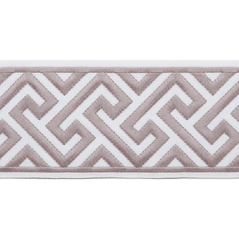 Tissu à bordure en ruban, Lavande / bleu / blanc