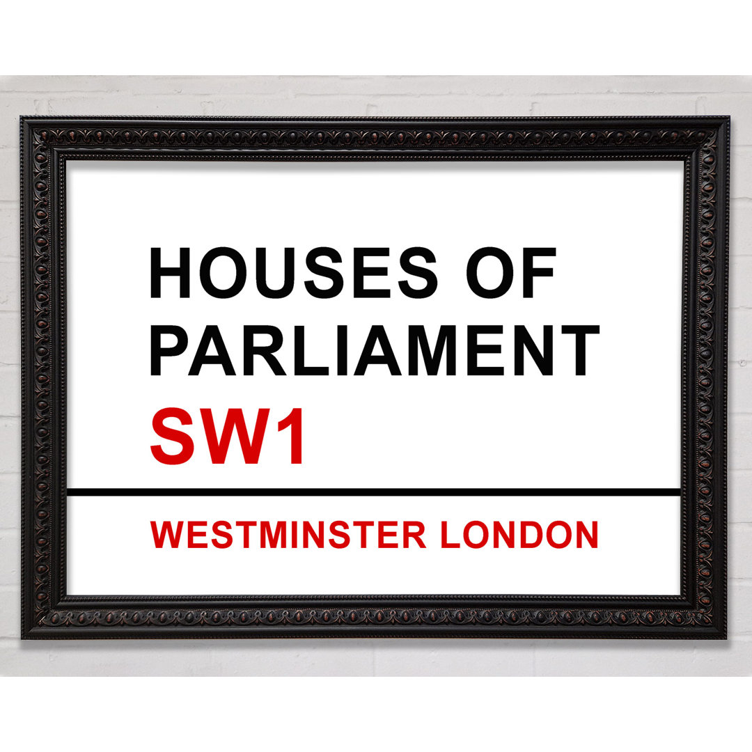 Houses Of Parliament Schilder - Einzelne Bilderrahmen Kunstdrucke