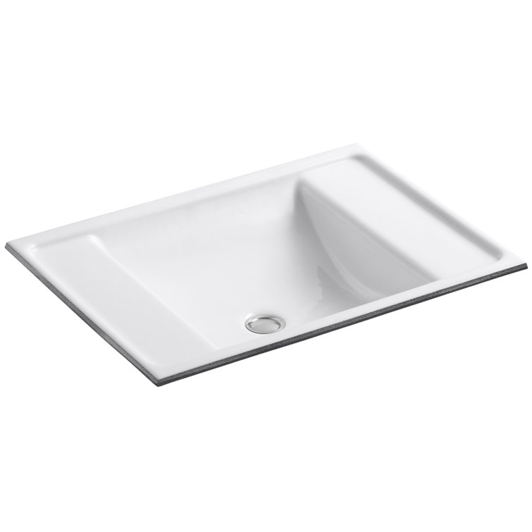 Alteo Metal Rectangular Undermount Bathroom Sink with Overflow