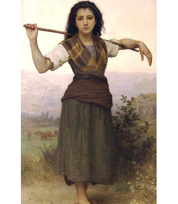 Reproduction d’art sur toile « the bergdess » par william bouguereau
