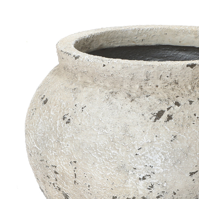 Pot à fleurs rustique MgO de 12 po de hauteur x 15,75 po de largeur pour intérieur / extérieur