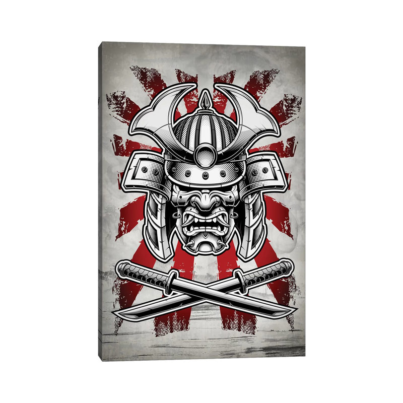 Samurai Mask by Cornel Vlad - Wrapped Canvas Print, 101.6 cm H x 66.04 cm W